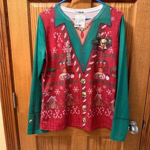 NWT  XL Festive Christmas LONG SLEEVES SHIRT